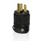 Leviton Str Blade Plug 20A 2P 3W Ind Gr Black 5366-B - alternate 1