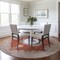 Homeroots 8' Rust And Beige Round Oriental Washable Indoor Outdoor Area Rug 597748 - alternate 3