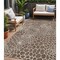 Homeroots 5' X 8' Brown And Beige Geometric Washable Indoor Outdoor Area Rug 595062 - alternate 1