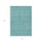 Homeroots 10' X 14' Aqua And Teal Blue Striped Washable Indoor Outdoor Area Rug 615649 - alternate 4