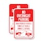 Signmission No Overnight Parking Unauthorized Vehicles Will Be Towe, 18'' X 24'', Heavy Gauge Aluminum, 2PK A-1824-2PACK-23829 - alternate 1