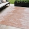Homeroots 5' X 8' Terra Cotta Salmon And Copper Abstract Washable Indoor Outdoor Area Rug 582453 - alternate 1