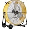 Edendirect 24in 3-Speed Portable High Velocity Drum Fan, Yellow, 1/3 HP, Turbo Blade, Low Noise IR-FAN7804 - alternate 1