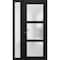 Vdomdoors Front Exterior Prehung FiberGlass Door Frosted Glass / Manux 8552 Matte Black / Sidelight Exterior MANUX8552EXD-BLK-W36+14 x H80-RH - alternate 4