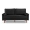 Homeroots 69" Black Velvet Sofa And Toss Pillows With Dark Brown Legs 543708 - alternate 4