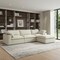 Homeroots Khaki Linen Blend Modular L Shaped Four Piece Corner Sectional 714560 - alternate 3