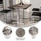 Flash Furniture Bennett 30 in x 48 in Solid Wood Indoor Tabletop in Dark Brown with Dual 5 in x 22 in Dining Height GSF-REC3048-DKBRN-T0522S-GG - alternate 7