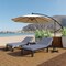 Leisuremod Chelsea Modern Outdoor Chaise Lounge Chair With Blue Cushions CLBL-77BU - alternate 6