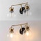 Jonathan Y Shirley 17.5" 2-light Farmhouse Industrial Metal LED Vanity Light w/Seeded Glass Globe Shades, Brass JYL7404B - alternate 6
