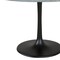 Homeroots 48" Gray and Black Marble and Aluminum Pedestal Base Round Top Dining Table 572219 - alternate 5