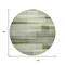 Homeroots 8' Green And Ivory Round Striped Washable Indoor Outdoor Area Rug 630989 - alternate 2