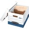 Bankers Box File Box, Corrugated Fiberboard, 12 in W, 15 in D, 10 in H, Lift-Off Locking Lid Closure 0083601 - alternate 1
