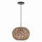Jonathan Y Isla 14" 1-Light Farmhouse Coastal Rattan 180" Cord Plug-In or Hardwired LED Pendant, Brown JYL1405A - alternate 11