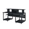 Homeroots 72" Black Wood and Metal Rolling Computer Desk 491533 - alternate 2