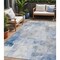 Homeroots 5' X 8' Denim Blue Gray And Ivory Abstract Washable Indoor Outdoor Area Rug 618083 - alternate 1