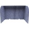 Ghent Acoustic Desktop Surround Protection Screen, Silver PET Felt, 24''H x 36''W x 18''D ADS2436SIL - alternate 1