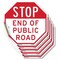 Signmission Stop End of Public Road, 4 inch X 4 inch, Vinyl Decal, 5PK OC-D-5PACK-4-239 - alternate 1