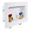 Everflow Washing Machine Outlet Box W/ Valves 1/2'' Press; White ABS SB300-R - alternate 1