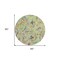 Homeroots 8' Artichoke Green And Pink Round Paisley Washable Indoor Outdoor Area Rug 588590 - alternate 5