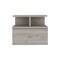 Homeroots 12" Light Gray Wood One Drawer Nightstand 529081 - alternate 1