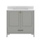 Flash Furniture Haven 36in. Vanity w/Sink, Storage Cabinet w/Gold Hardware, Bottom Drawer, Marble Countertop, Gry FS-BN-4-36-KD-GY-HDGLD-GG - alternate 6