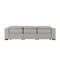 Homeroots 110" Light Gray Top Grain Leather Reclining Metal USB Sofa 720309 - alternate 4