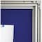 M&T Displays Enclosed Lockable Red Felt Bulletin Showboard, 6x8.5x11 Inch Silver Aluminum 19.49x38.78 USBN1206A4X2000 - alternate 3