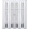 Sartodoors Sliding Closet Double Bi-fold Doors White Solid Core Modern Interior VEREGIO7412DBF-WS-72 x 80 (4* 18x80) - alternate 1