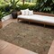Homeroots 10' X 14' Brown Charcoal And Brick Red Damask Washable Indoor Outdoor Area Rug 603310 - alternate 1