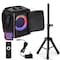 Pyle Portable Bluetooth Speaker with 8 in Inch Woofer, TWS, Mic Input, USB/SD/FM Radio, Colorful Ring PPHP868STBG - alternate 1