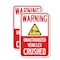 Signmission Warning Unauthorized Vehicles Crushed with Graphic, 18'' X 24'' 2 Signs, Heavy Gauge Aluminum, 2PK A-1824-2PACK-22709 - alternate 1