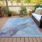 Homeroots 10' X 14' Teal Blue And Gray Abstract Washable Indoor Outdoor Area Rug 631862 - alternate 4