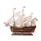 Homeroots 34" Wood Brown Solid Wood Hand Painted HMS Endeavour 1768 Open Hull Model Boat 401976 - alternate 1