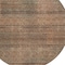 Homeroots 8' Orange Copper And Brown Round Striped Washable Indoor Outdoor Area Rug 588114 - alternate 3