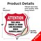 Signmission 24 Hour Surveillance Shield Sign Attenti, 6 inch X 6 inch, Vinyl Decal, 2PK SHI-D-2PACK-6-352 - alternate 4