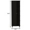 Homeroots 20" Gray And Black Laminate Accent Cabinet With Seven Shelves 477676 - alternate 2