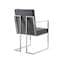 Homeroots Set of Two Tufted Gray and Silver Metallic Upholstered Velvet Dining Arm Chairs 543518 - alternate 5
