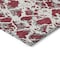 Homeroots 8' Burgundy And Ivory Round Abstract Washable Indoor Outdoor Area Rug 614139 - alternate 2