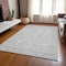 Homeroots 8' X 10' Silver Gray And Ivory Floral Washable Indoor Outdoor Area Rug 582377 - alternate 3