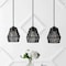 Jonathan Y Ibiza Island 30" 3-Light Woven Rope/Metal Bohemian Coastal LED Linear Pendant, Black JYL1124B - alternate 7