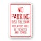 Signmission No Parking Dusk Till Dawn Violators Will Be Ticket Aluminum, 18" x 24", A-1824-25044 A-1824-25044 - alternate 1