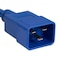 Sanoxy 3ft 14 AWG 15A 250V Power Cord IEC320 C20 to IEC320 C13, Blue SNX-CBL-LDR-PW136-2203 - alternate 1