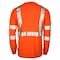 Dome75 Long Sleeve Safety Shirt, ANSI/ISEA 107-2020 Class 3, Polyester, HiVis Orange, MT DSL1431 - alternate 4
