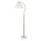 Jonathan Y Devon 60.5" Modern Glam Metal Arc LED Floor Lamp w/ Pleated Shade w/ Marble Base, Brass Gold/White JYL1148C - alternate 6