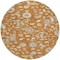 Homeroots 8' Copper Green And Gray Round Floral Washable Indoor Outdoor Area Rug 597844 - alternate 5