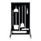 5S Supplies Housekeeping Shadow Board Broom Station V2, Black / White Shadows, Kit HSB-V2-BLACK/WHITE-KIT - alternate 1