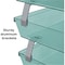 Acrimet Facility 3 Tier Letter Tray Front Load Size Desktop File Organizer Plastic Clear Green 265.5 - alternate 3