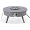 Leisuremod Walbrooke Outdoor Patio Aluminum Round Fire Pit Side Table with Lid and Fire Glass, Grey WGR-29-GL - alternate 5