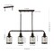 Jonathan Y Abbott 34" 4-Light Farmhouse Industrial Iron/Glass Linear LED Pendant, Oil Rubbed Bronze/Clear JYL7592A - alternate 8