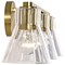 Nuvo Gianna, 3 Light Vanity, Vintage Brass Finish, Clear Glass 60/8343 - alternate 4